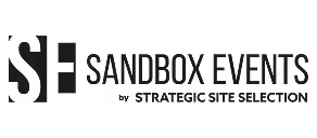 Sandbox Events by Strategic Site Selection logo with stylized initials SE on the left.
